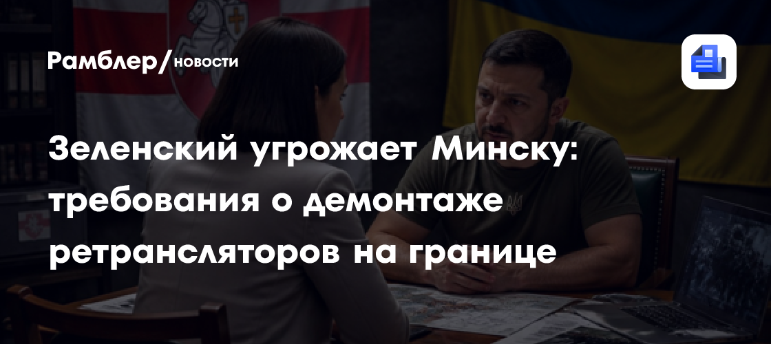 Зеленский угрожает Минску: требования о демонтаже ретрансляторов на границе