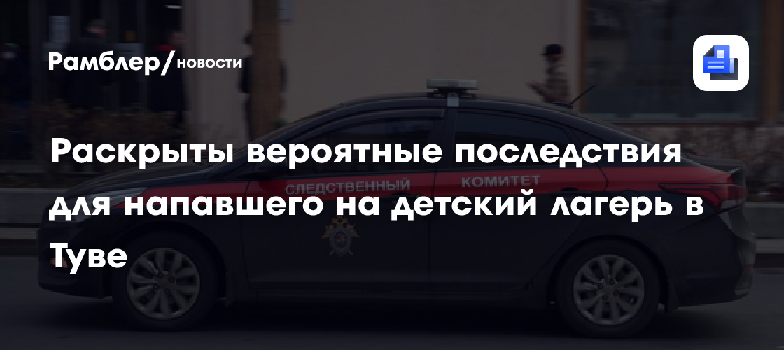 Раскрыты вероятные последствия для напавшего на детский лагерь в Туве