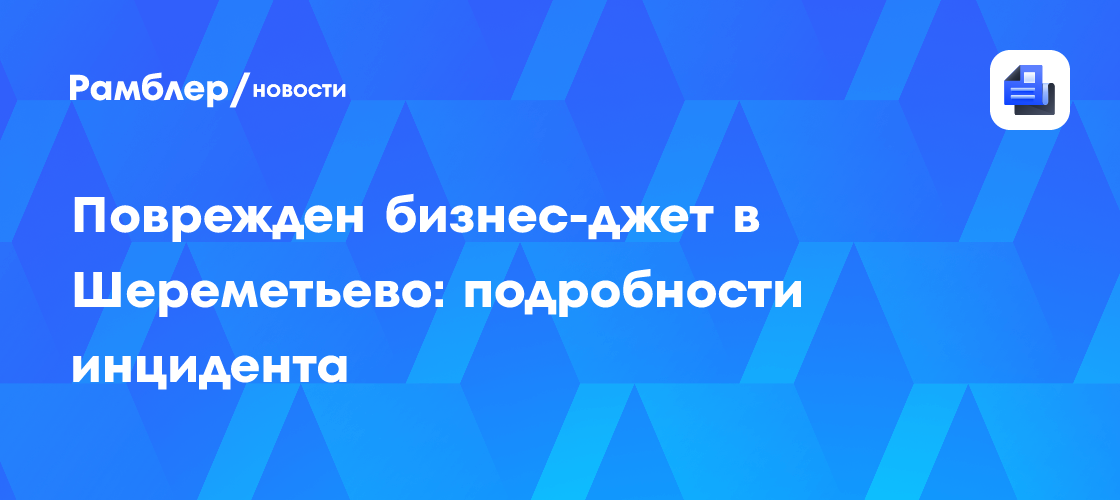Поврежден бизнес-джет в Шереметьево: подробности инцидента