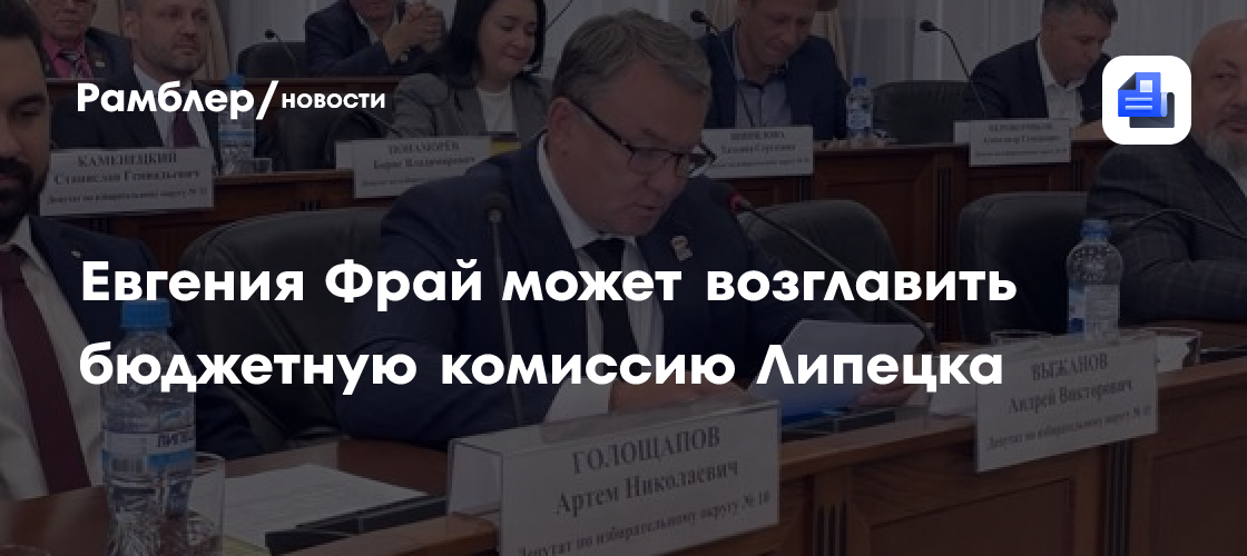 Евгения Фрай может возглавить бюджетную комиссию Липецка