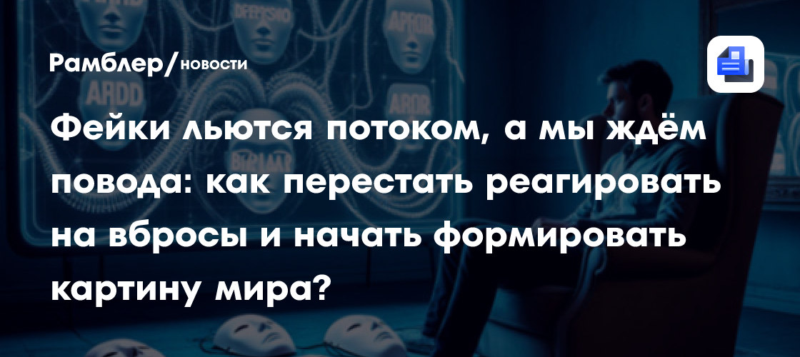Фейки льются потоком, а мы ждём повода: как перестать реагировать на вбросы и начать формировать картину мира?