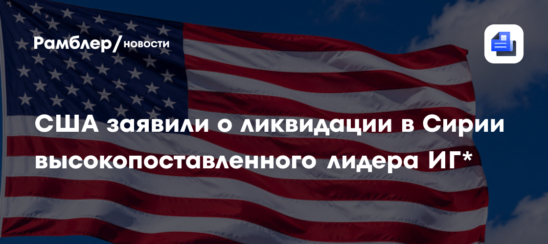 США заявили о ликвидации в Сирии высокопоставленного лидера ИГ*