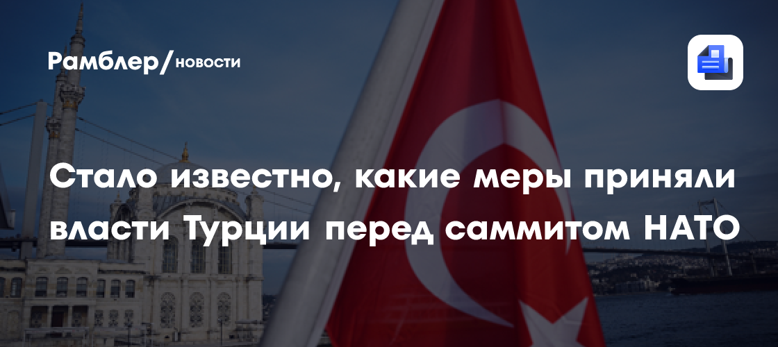 Стало известно, какие меры приняли власти Турции перед саммитом НАТО