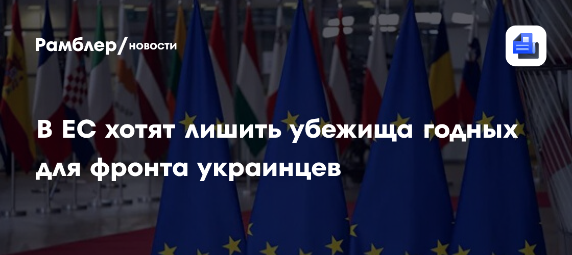 В ЕС хотят лишить убежища годных для фронта украинцев
