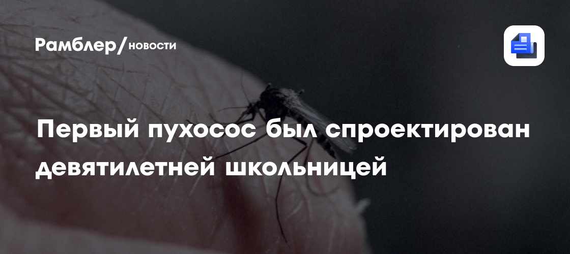 Первый пухосос был спроектирован девятилетней школьницей