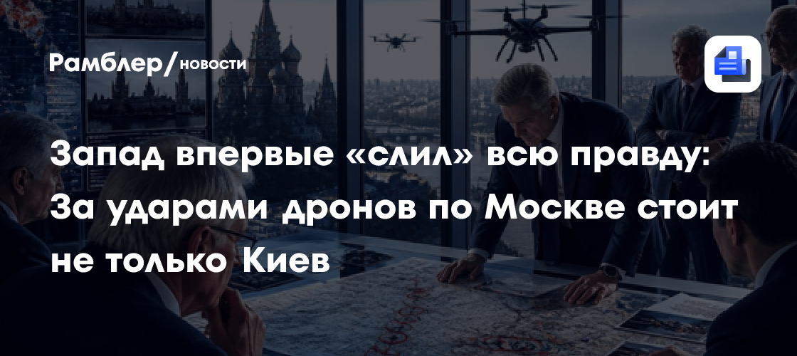Запад впервые «слил» всю правду: За ударами дронов по Москве стоит не только Киев