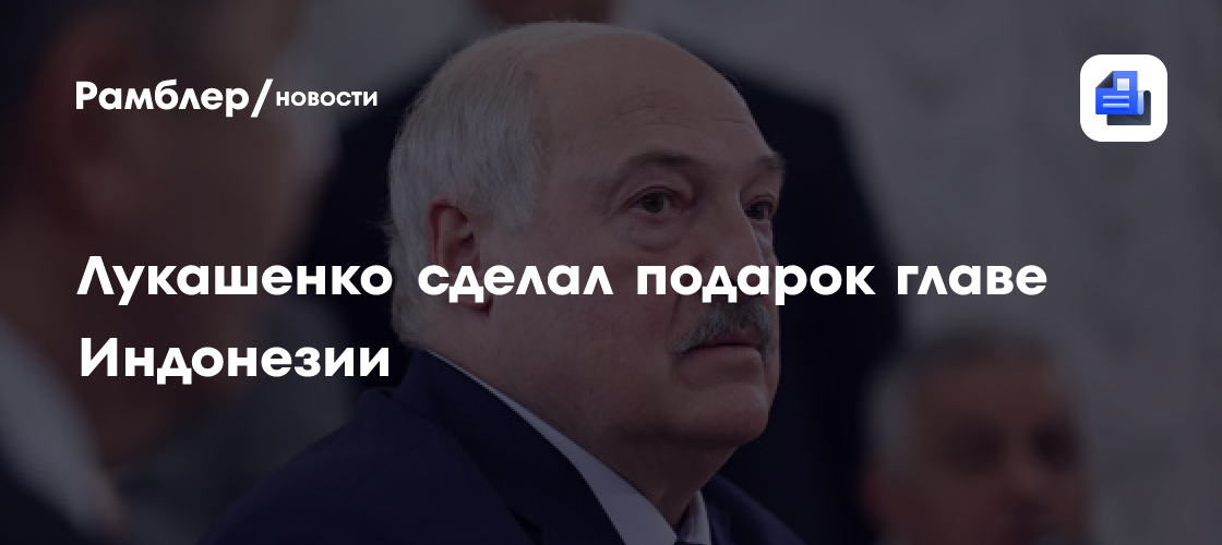 Detik: Лукашенко подарил президенту Индонезии ручку