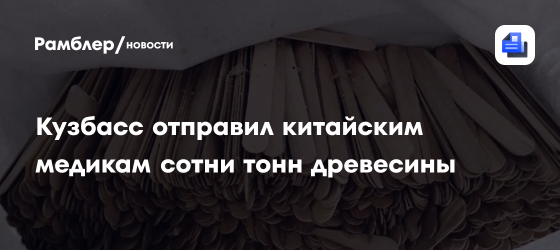 Кузбасс отправил китайским медикам сотни тонн древесины