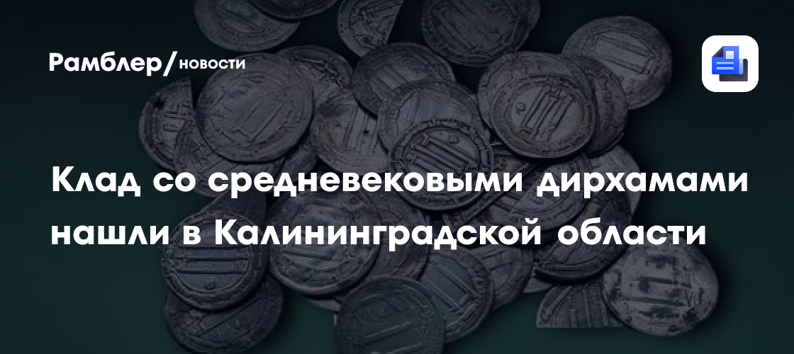 Клад со средневековыми дирхамами нашли в Калининградской области
