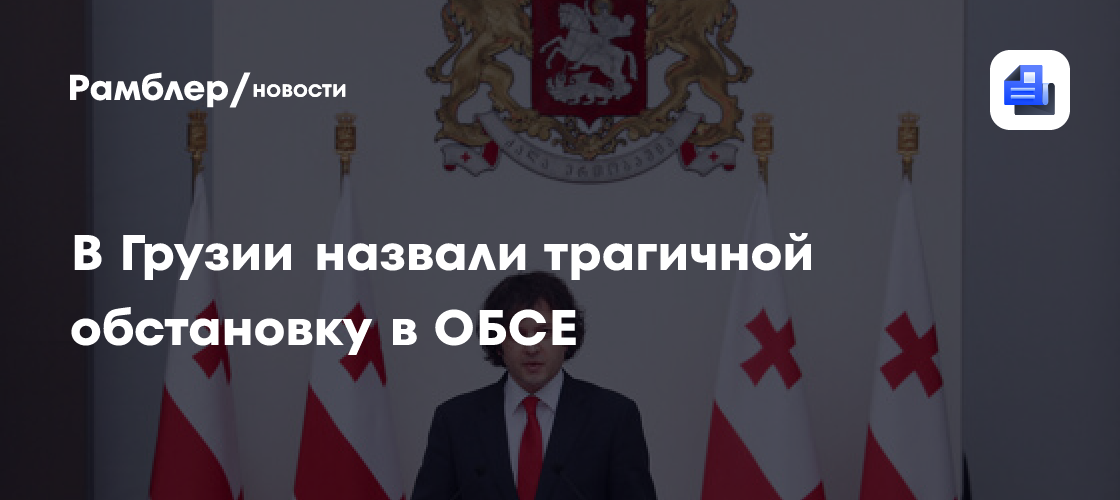 В Грузии назвали трагичной обстановку в ОБСЕ