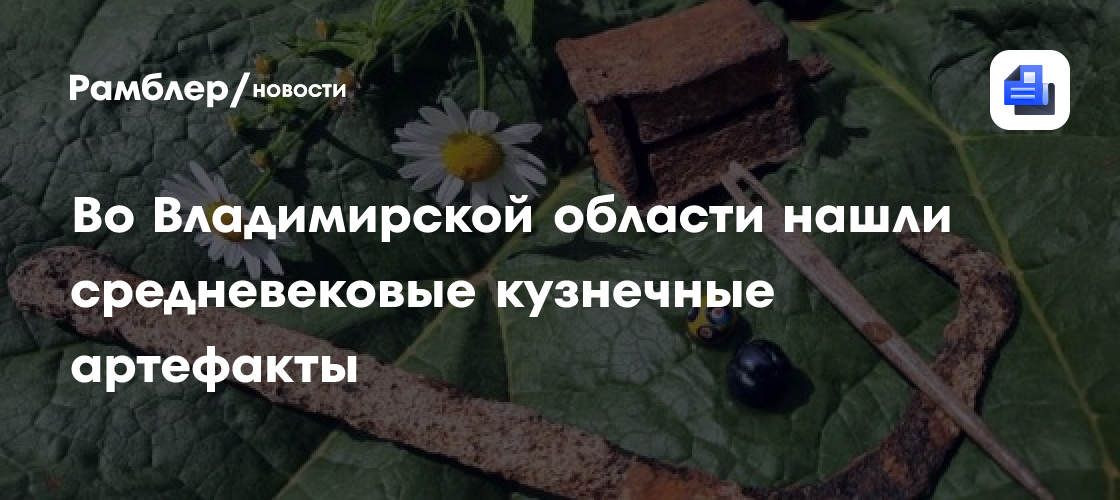 Во Владимирской области нашли средневековые кузнечные артефакты