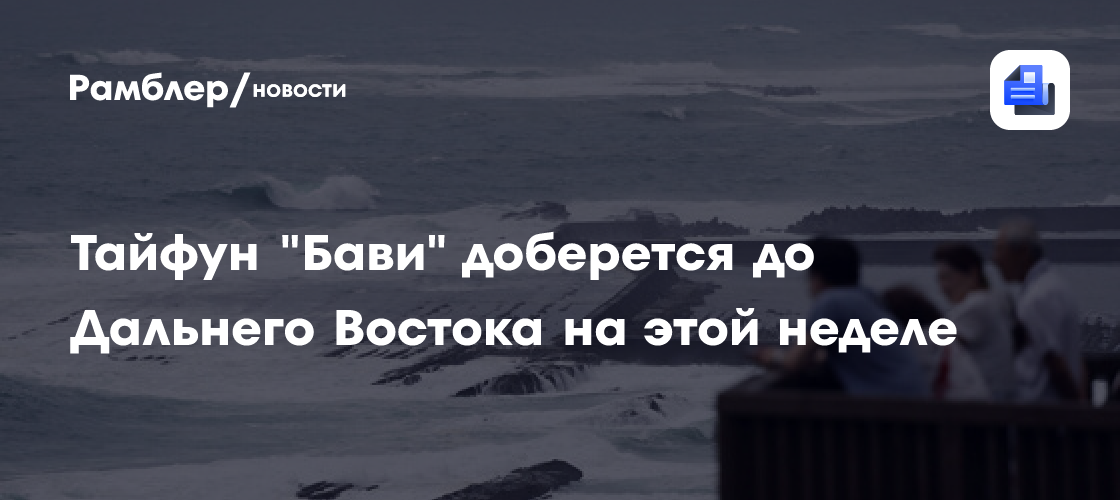 Синоптик Шувалов: тайфун "Бави" доберется до Дальнего Востока на этой неделе