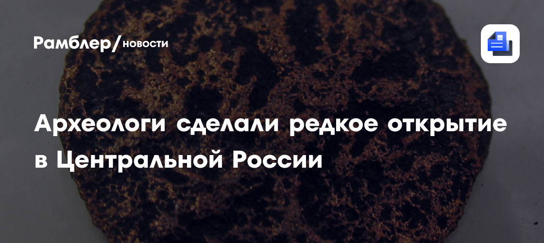 Археологи обнаружили необычную находку в Центральной России