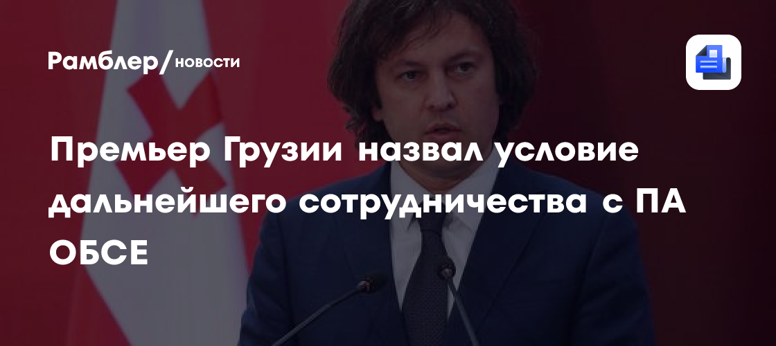 Премьер Грузии назвал условие дальнейшего сотрудничества с ПА ОБСЕ