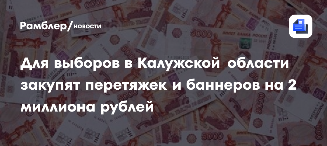 Для выборов в Калужской области закупят перетяжек и баннеров на 2 миллиона рублей