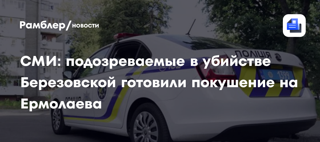 "Украинская правда": подозреваемые в убийстве Березовской готовили покушение на Ермолаева