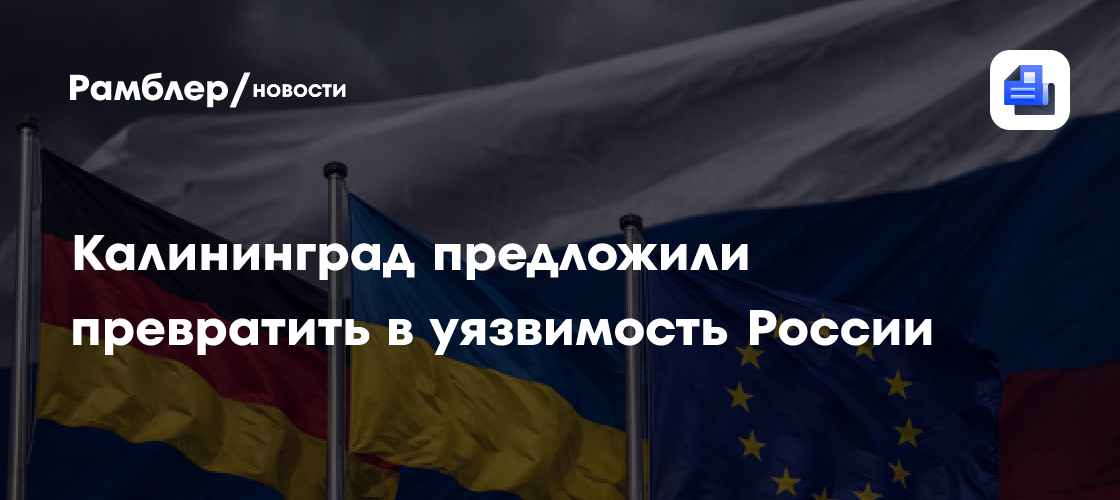 Немецкий экс-чиновник предложил превратить Калининград в уязвимость России