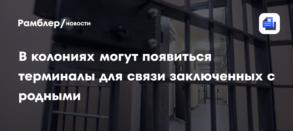 В колониях могут появиться терминалы для связи заключенных с родными