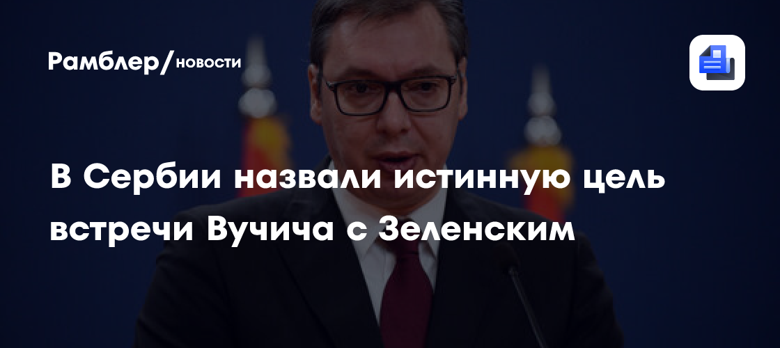 В Сербии раскрыли истинную цель встречи Вучича с Зеленским