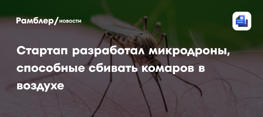 Стартап разработал микродроны, способные сбивать комаров в воздухе