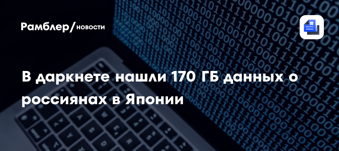 RT: В даркнете нашли 170 ГБ данных о россиянах в Японии
