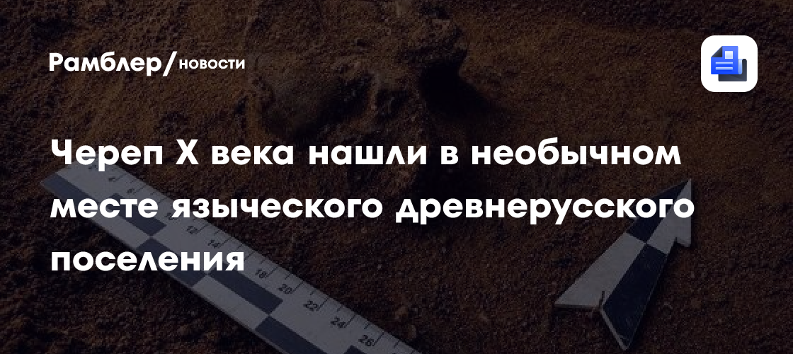 Череп X века нашли в необычном месте языческого древнерусского поселения