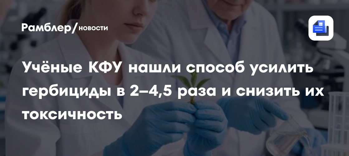 Учёные КФУ нашли способ усилить гербициды в 2–4,5 раза и снизить их токсичность