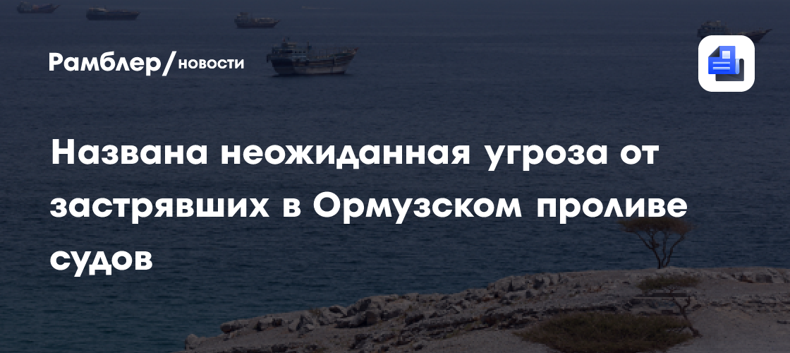 Названа неожиданная угроза от застрявших в Ормузском проливе судов