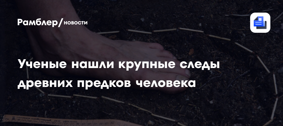 Ученые нашли крупные следы древних предков человека
