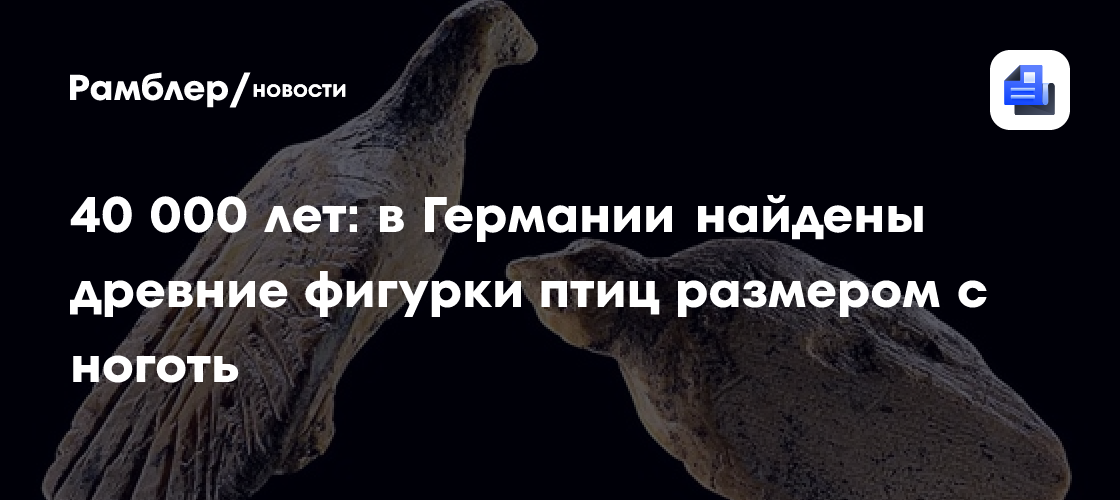 40 000 лет: в Германии найдены древние фигурки птиц размером с ноготь