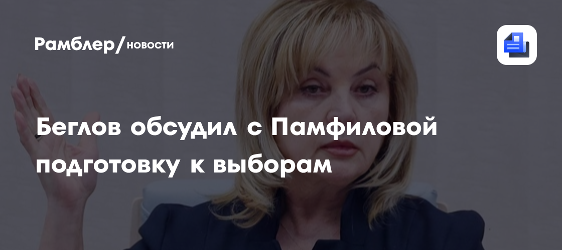 Беглов обсудил с Памфиловой подготовку к выборам
