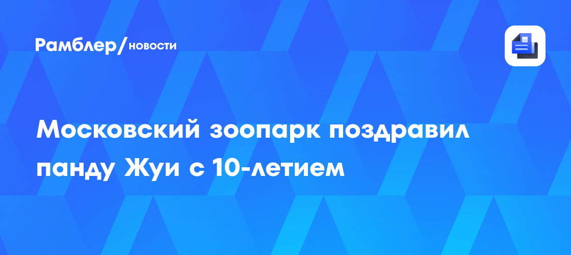 Московский зоопарк поздравил панду Жуи с 10-летием