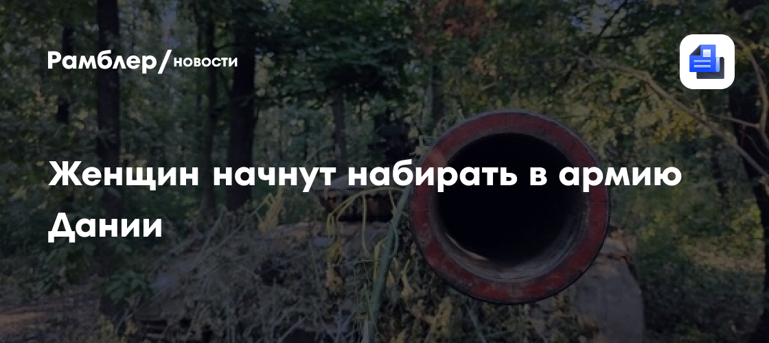 Женщин начнут набирать в армию Дании