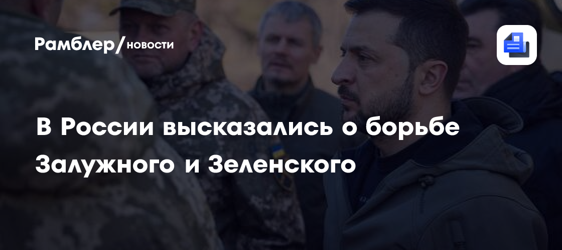 В России высказались о борьбе Залужного и Зеленского