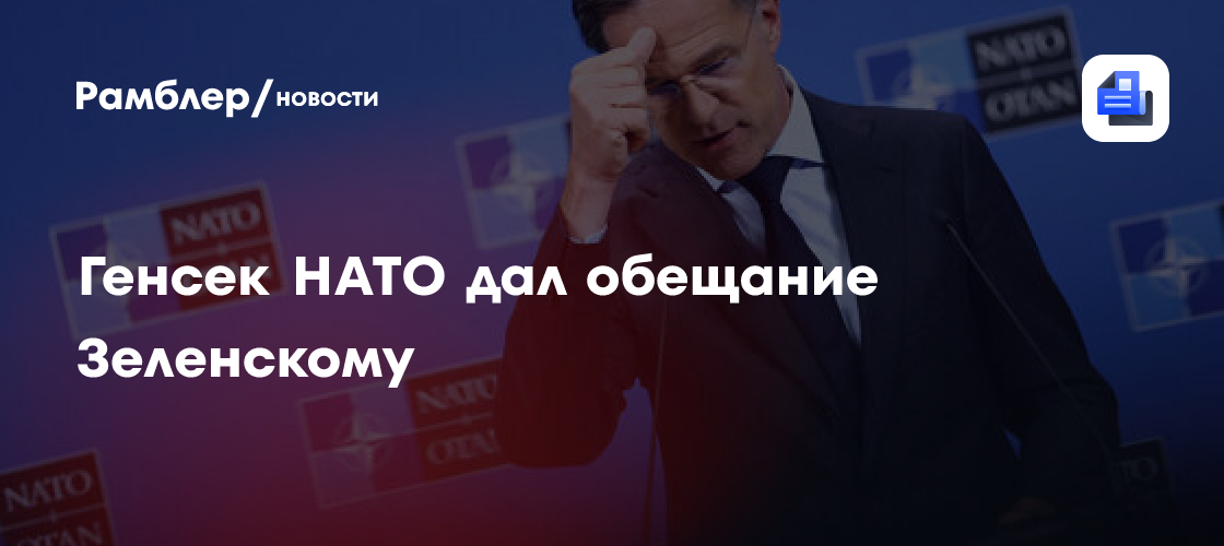 Reuters: Рютте пообещал Зеленскому поискать в НАТО средства ПВО для Украины