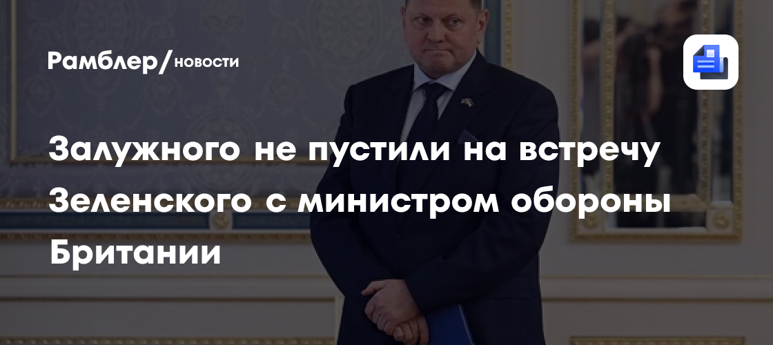 Залужного не пустили на встречу Зеленского с министром обороны Британии