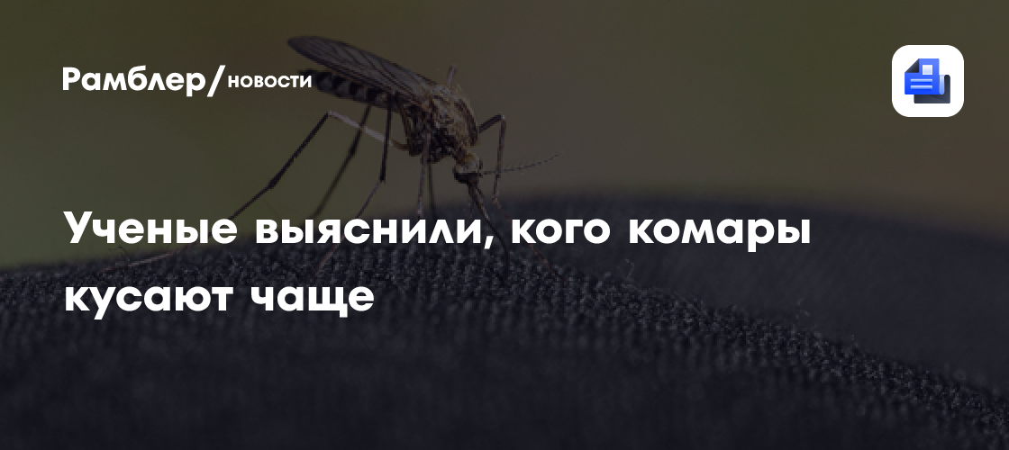 Ученые выяснили, кого комары кусают чаще