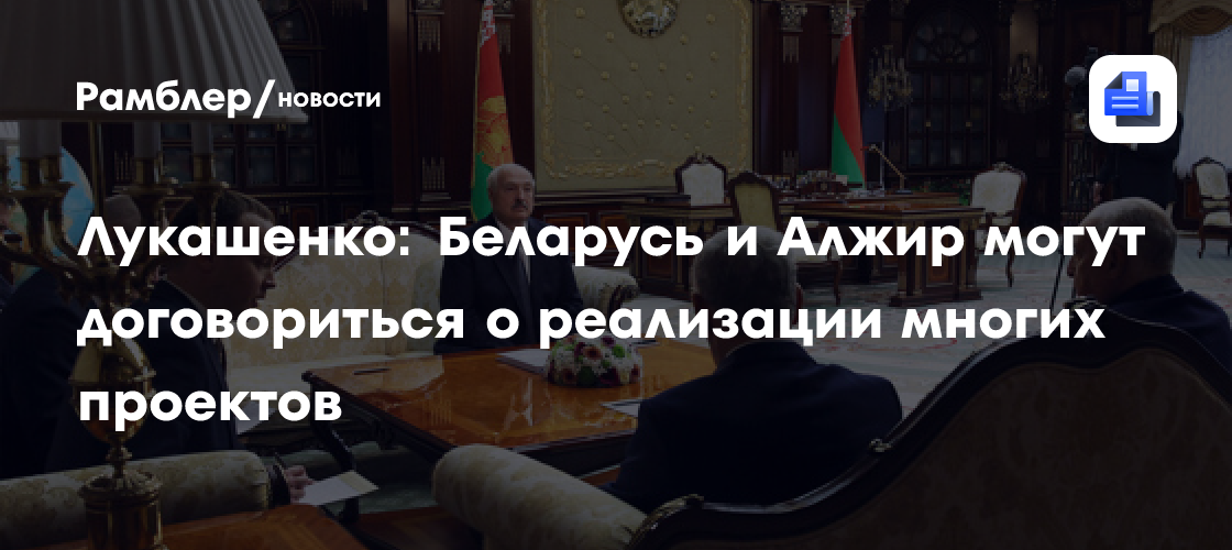 Лукашенко: Беларусь и Алжир могут договориться о реализации многих проектов